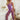 Sexy Woman in Purple Lingerie Bodysuit